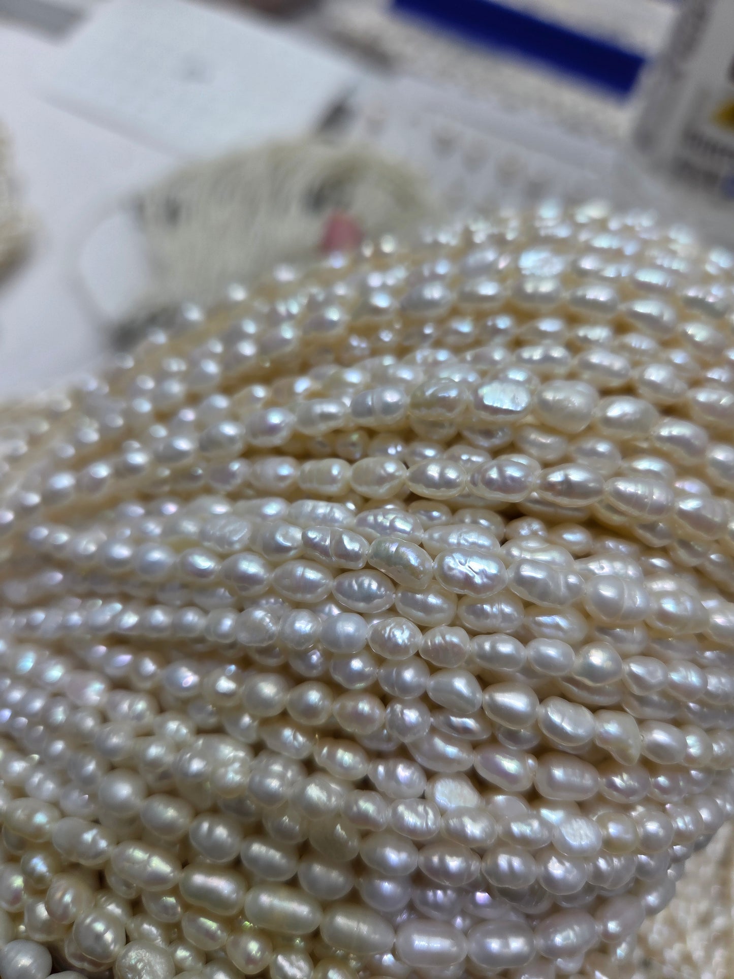 Wholesale 2-5mm White Freshwater Keshi Pearl Strands