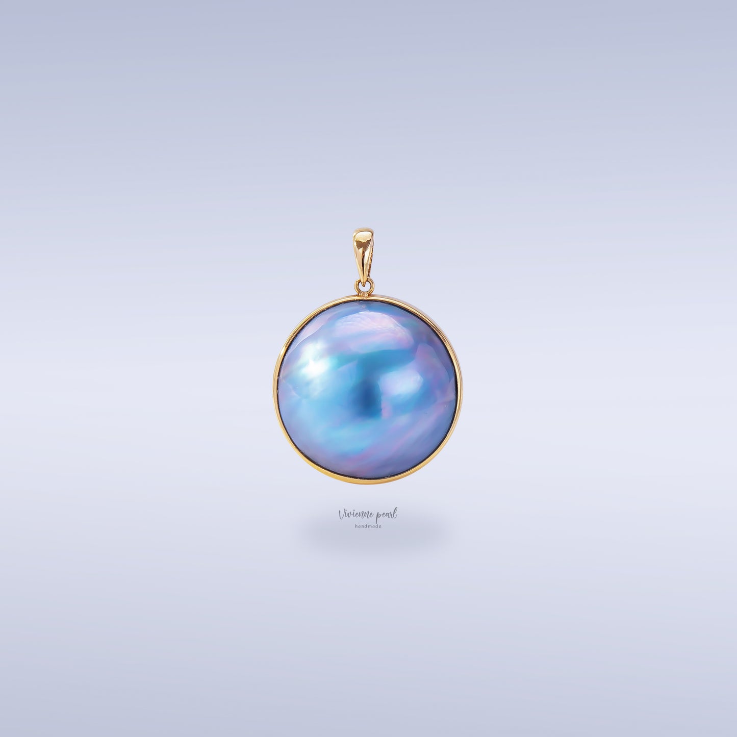 15-16 pendant (only )Earth blue Mabey 18K gold-PS901