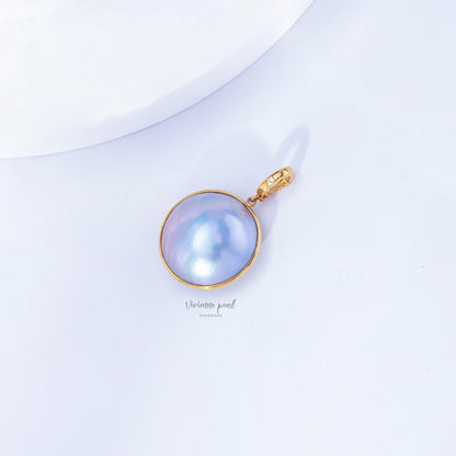 15-16 pendant (only )grey Mabey 18K gold-PS902