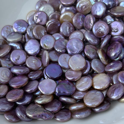 Freshwater Button pearl 11-12mm Multiple color
