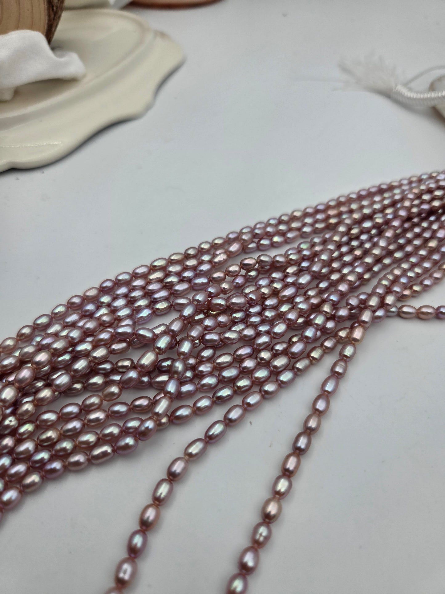 Wholesale 4-5mm Multicolor Freshwater Rice Pearl Strands
