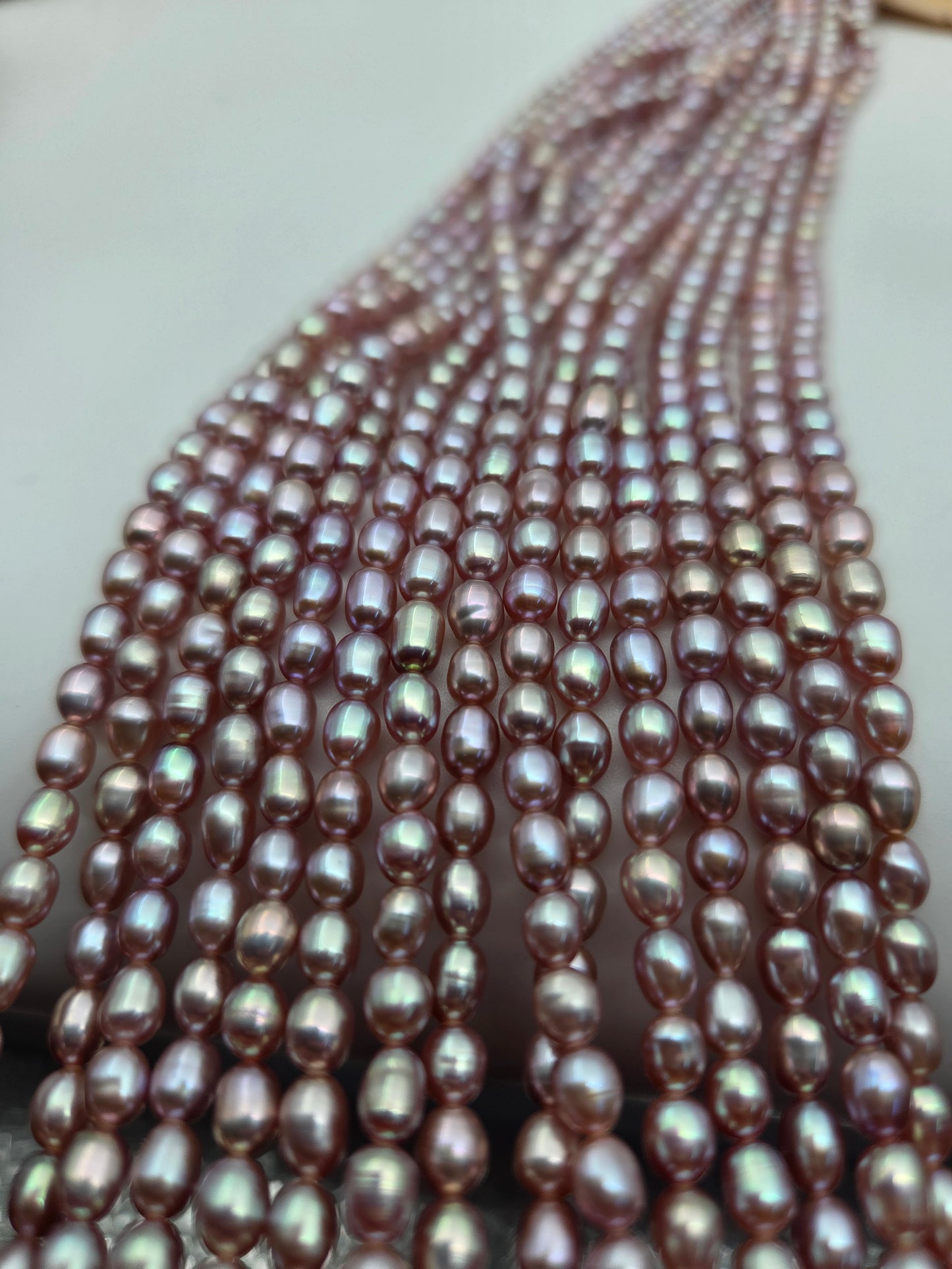 Wholesale 4-5mm Multicolor Freshwater Rice Pearl Strands