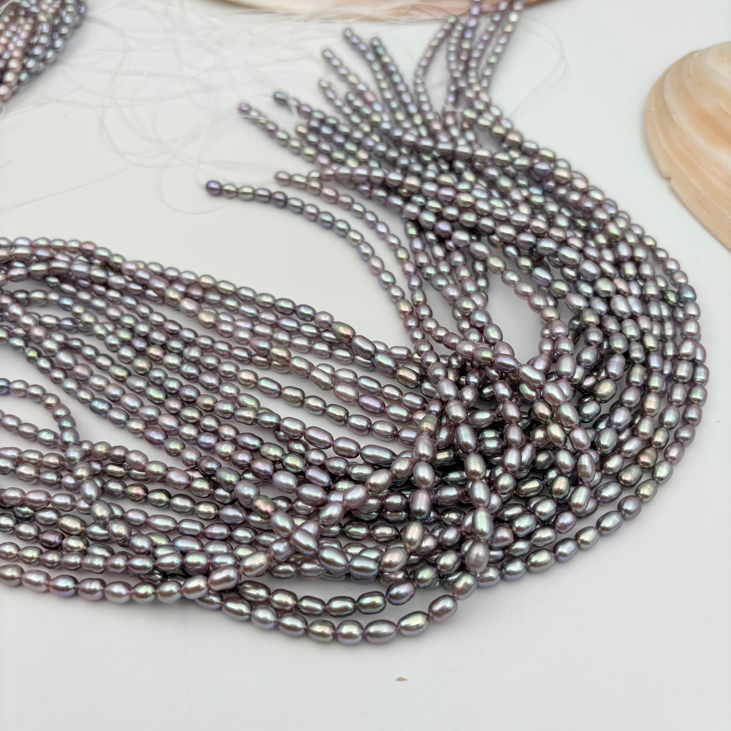 Wholesale 4-5mm Multicolor Freshwater Rice Pearl Strands
