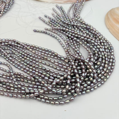 Wholesale 4-5mm Multicolor Freshwater Rice Pearl Strands