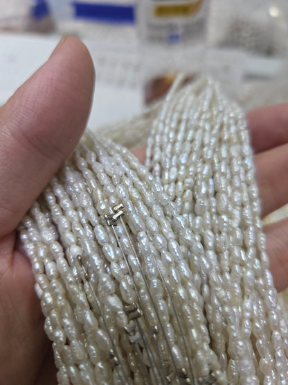 Wholesale 2-5mm White Freshwater Keshi Pearl Strands