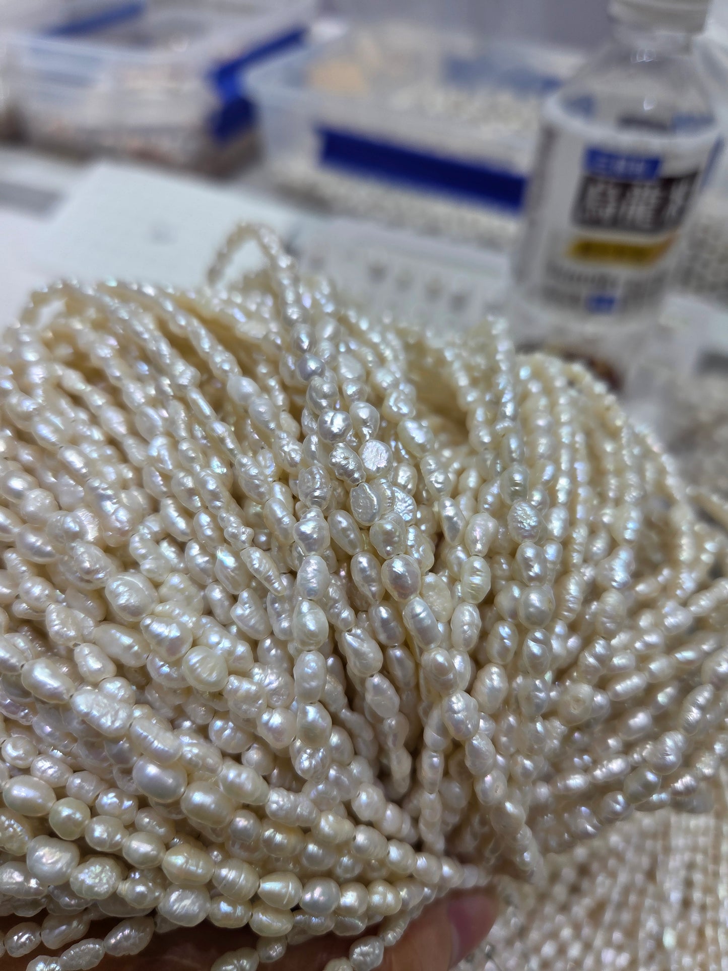 Wholesale 2-5mm White Freshwater Keshi Pearl Strands