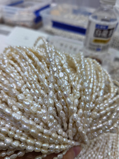 Wholesale 2-5mm White Freshwater Keshi Pearl Strands