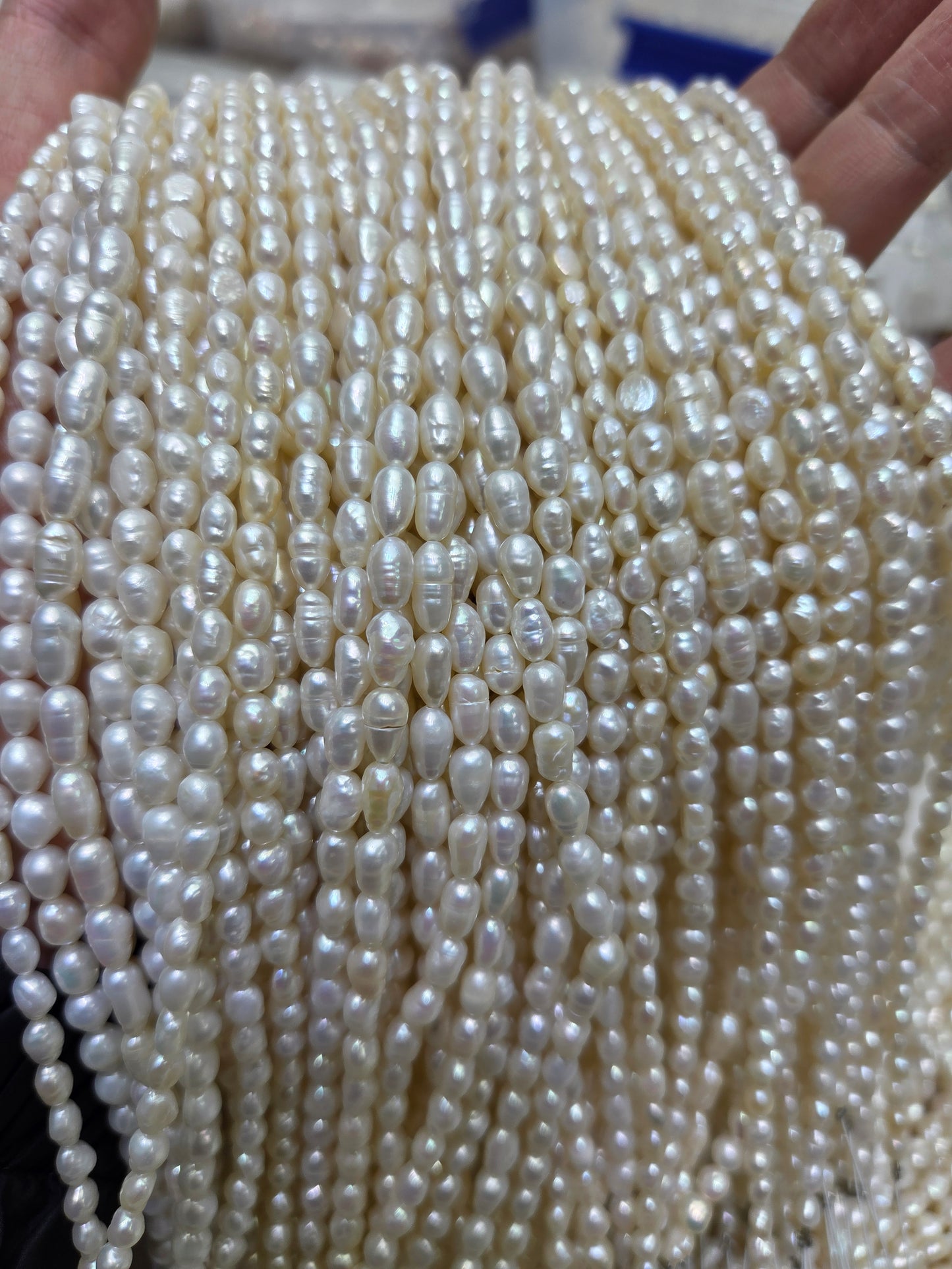 Wholesale 2-5mm White Freshwater Keshi Pearl Strands