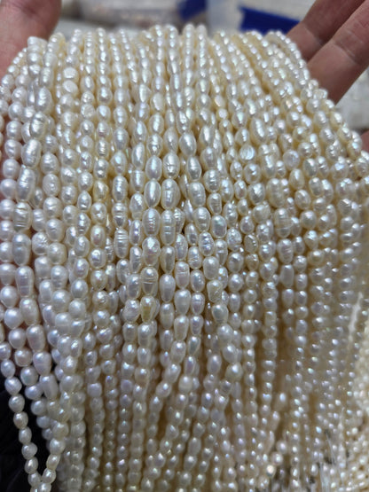 Wholesale 2-5mm White Freshwater Keshi Pearl Strands