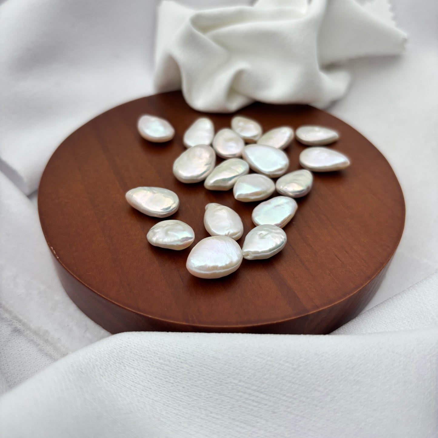 Wholesale AAA White Freshwater Special Shape Pearl Pairs