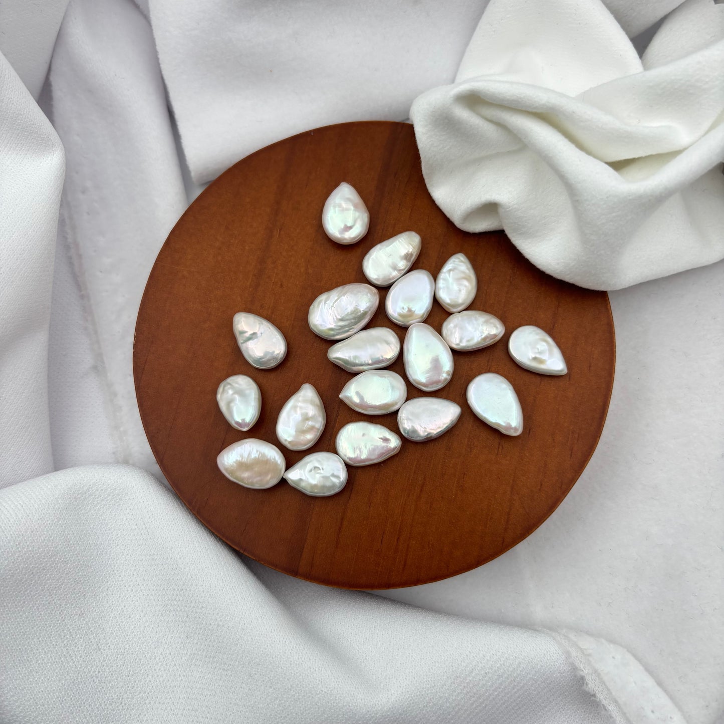 Wholesale AAA White Freshwater Special Shape Pearl Pairs