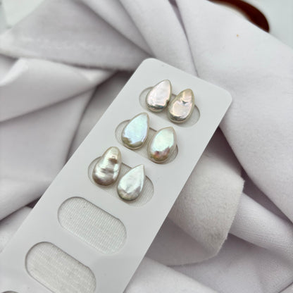 Wholesale AAA White Freshwater Special Shape Pearl Pairs