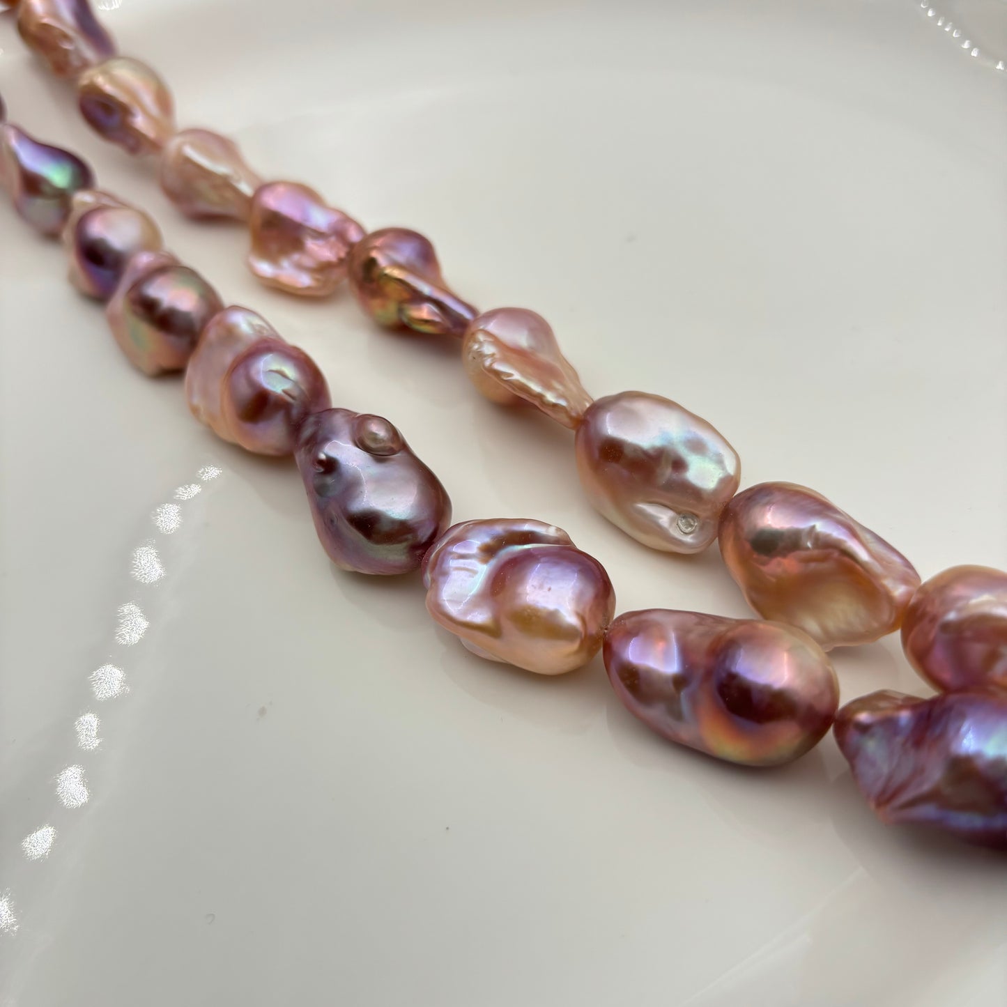 Wholesale 15-20mm Multicolor Freshwater Baroque Pearl Strands