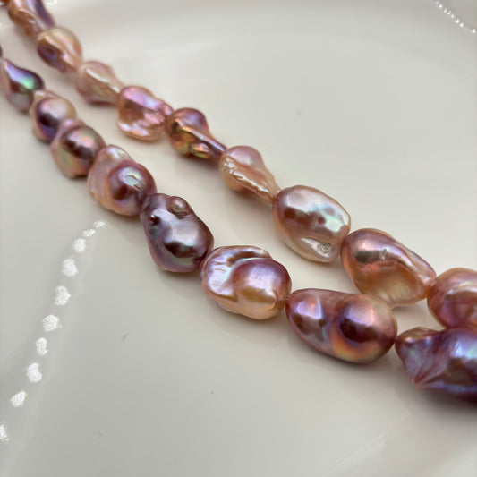 Wholesale 15-20mm Multicolor Freshwater Baroque Pearl Strands