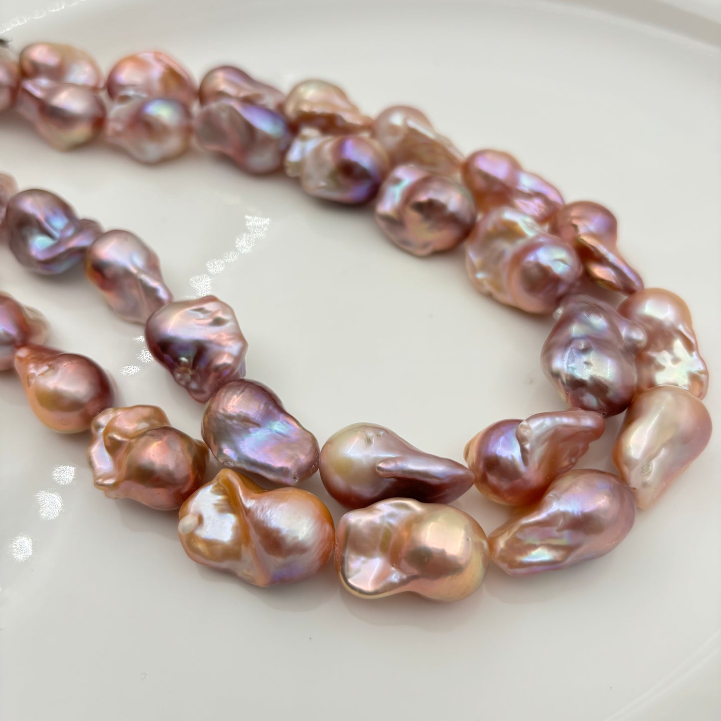 Wholesale 15-20mm Multicolor Freshwater Baroque Pearl Strands