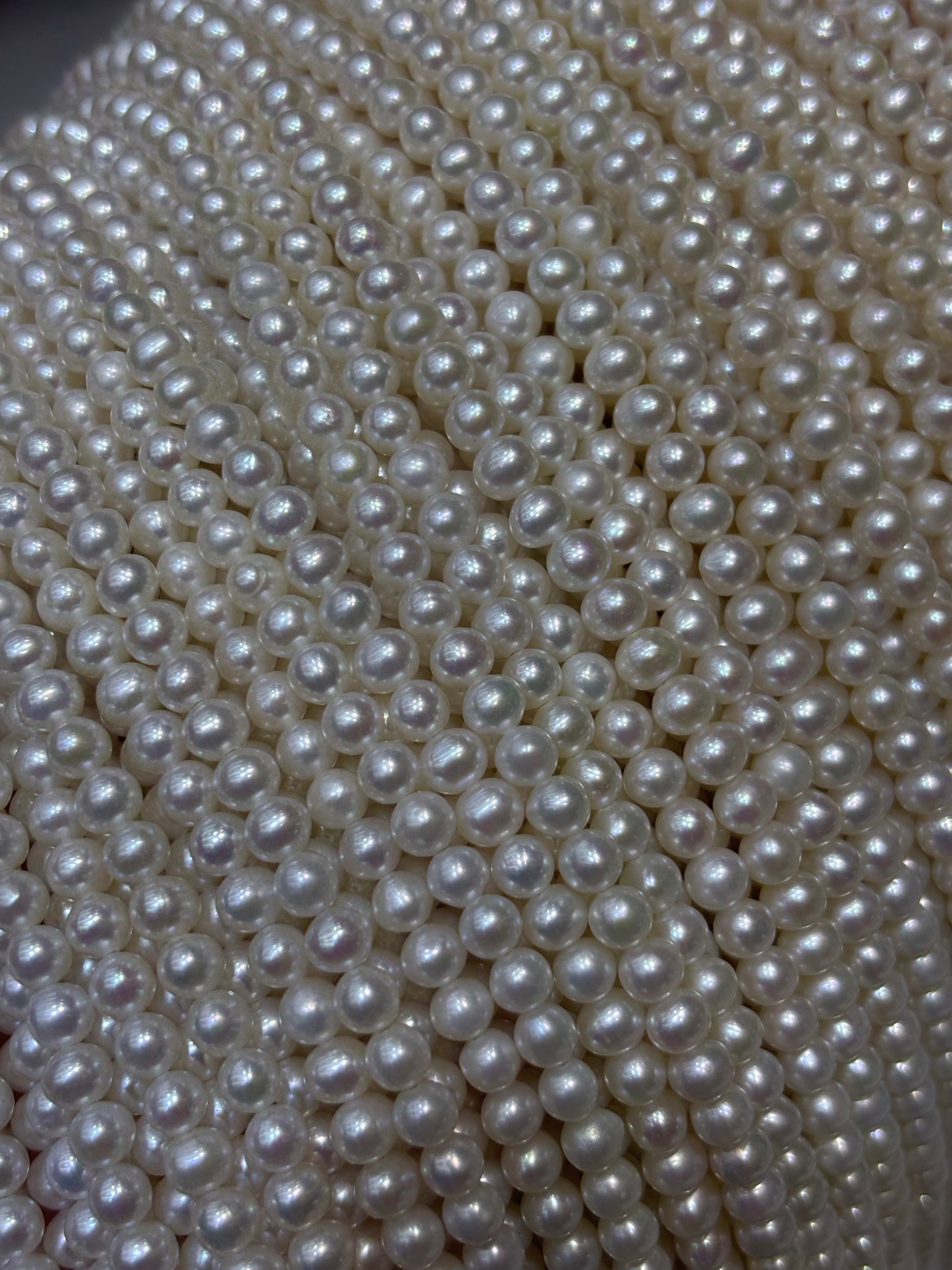 Wholesale 4-5mm White Freshwater AK Pearl Strands