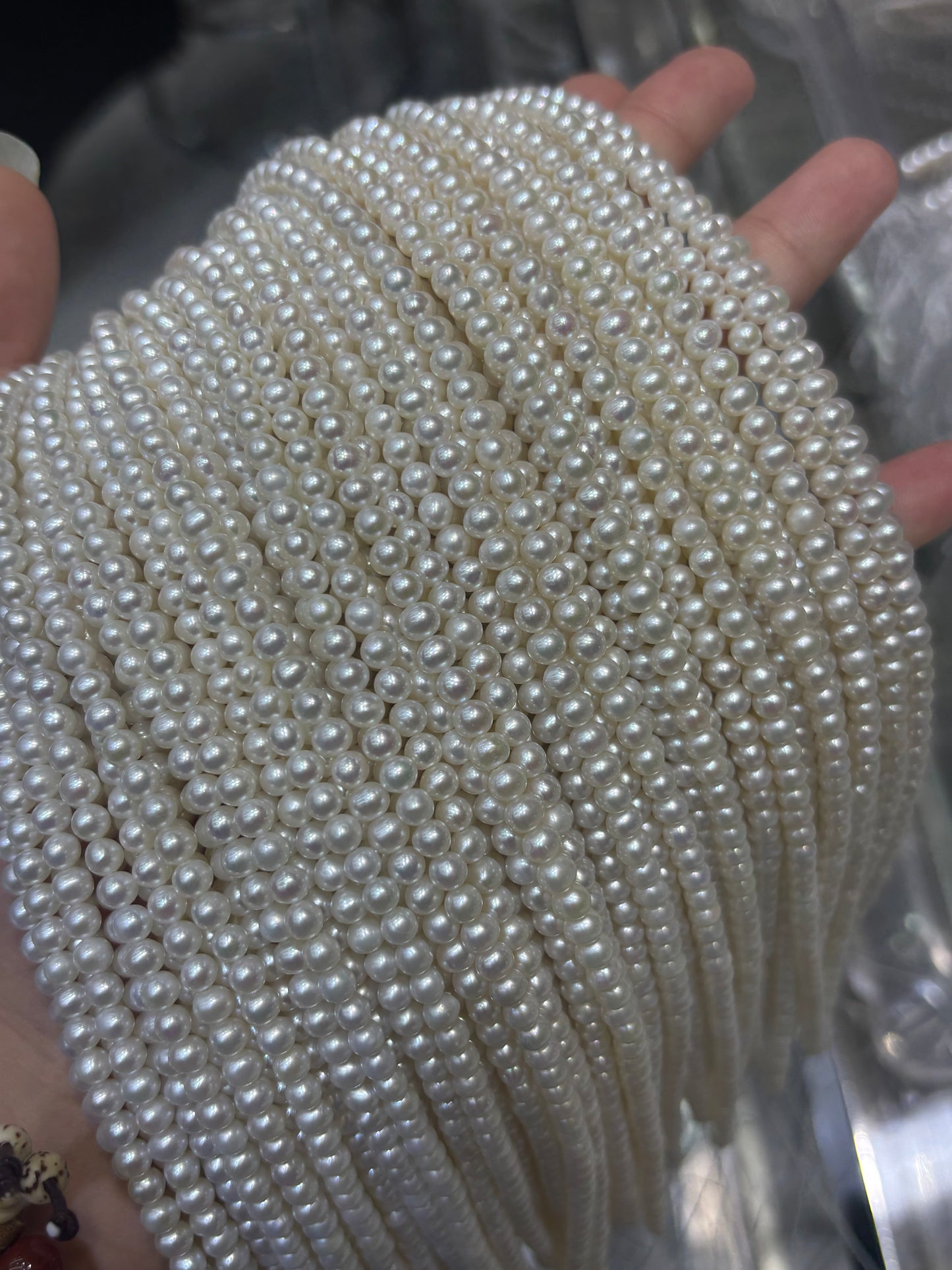 Wholesale 4-5mm White Freshwater AK Pearl Strands