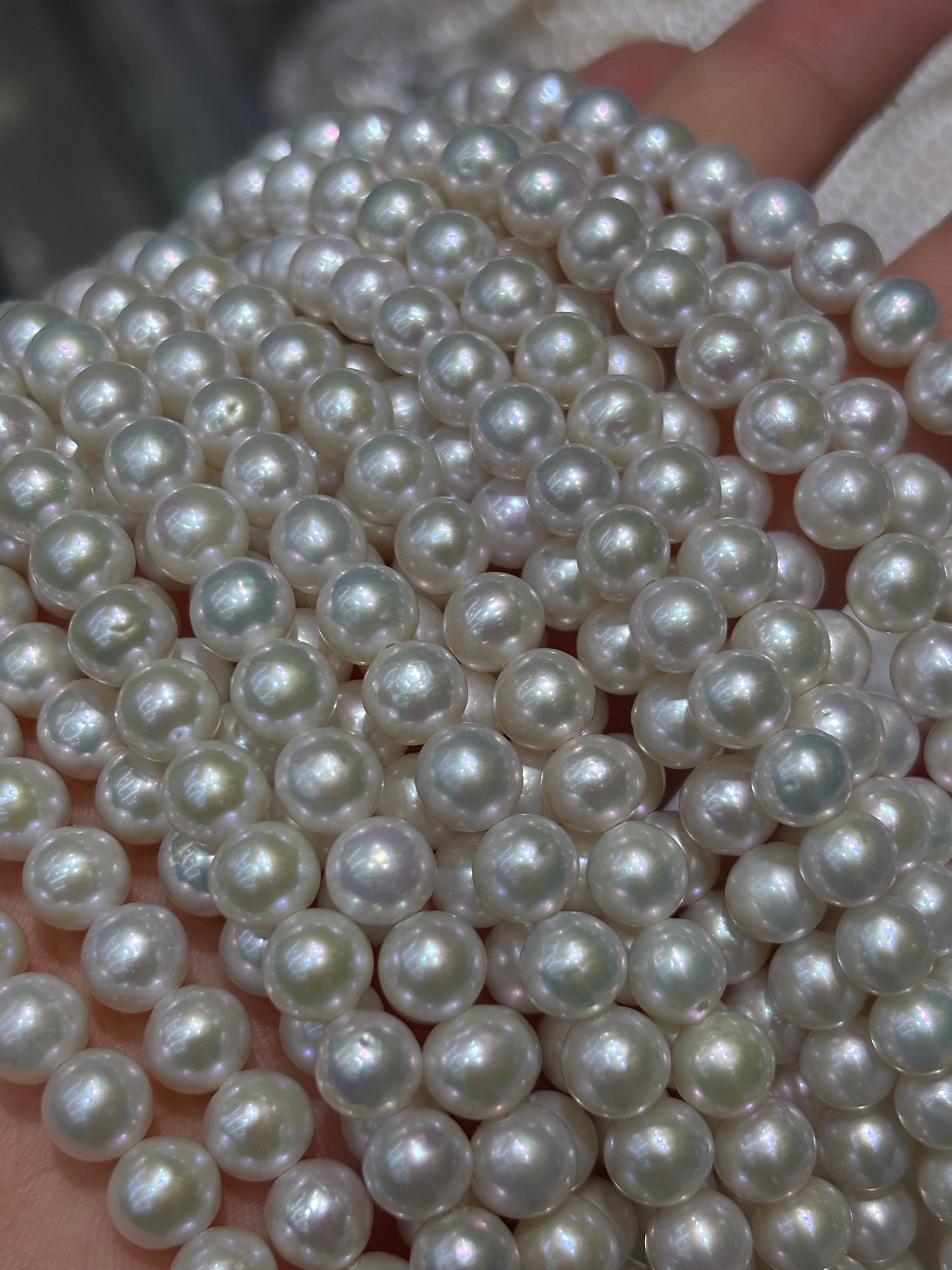 Wholesale 6-7mm White Freshwater AK Pearl Strands