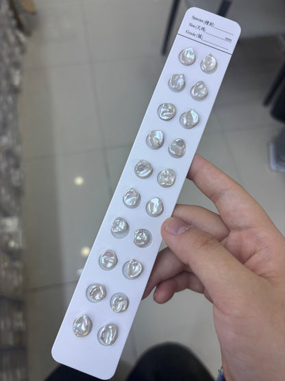Wholesale Freshwater Keshi Pearl Pairs - White & Multicolor