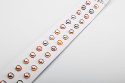 Freshwater Button pearl 5-8mm Multiple color