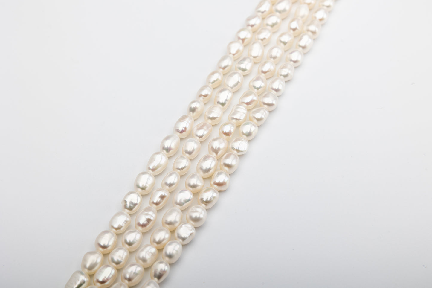 Wholesale 8-10mm White Freshwater Nugget Pearl Strands