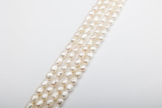 Wholesale 8-10mm White Freshwater Nugget Pearl Strands