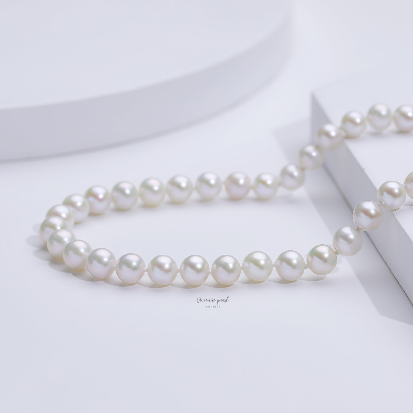 8-11 collar necklace white fresh water pearl S925 silver-NF915