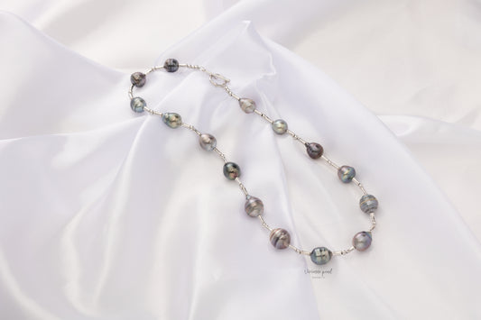 Starry sky collar necklace tahiti pearl S925 silver-NS901